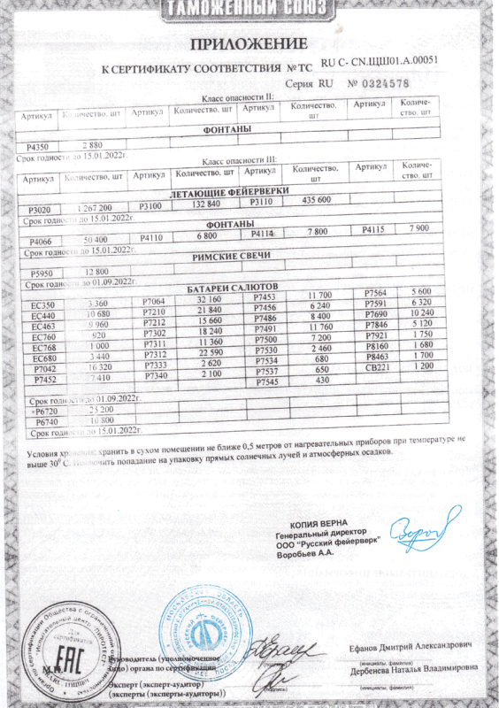 Сертификат соответствия № 0324578  - Фокино Приморский край | fokinoprimorskij.salutsklad.ru 